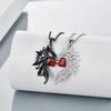 Pendant Necklace Women Angel Devil Wing Shaped Pendant Necklaces Fashion Party Jewelry Alloy Material for Women Girls