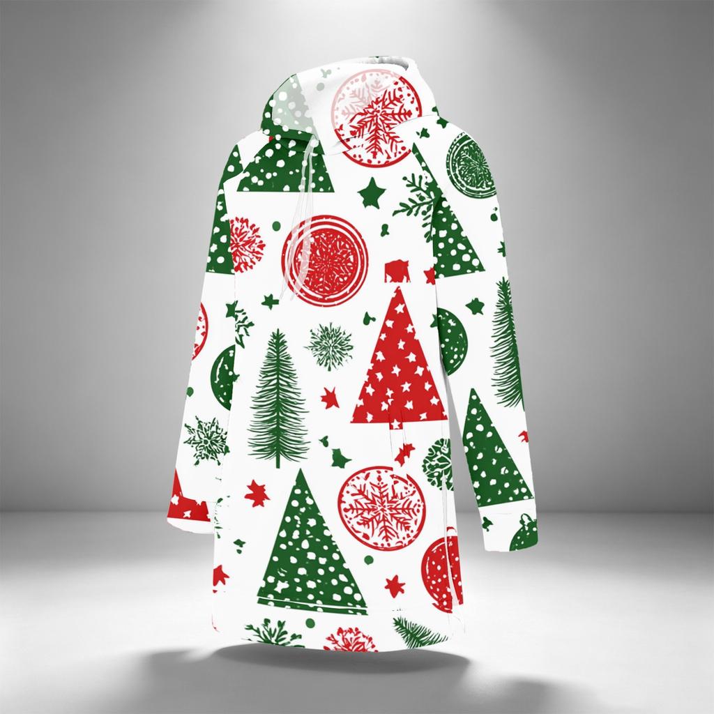 Women's Casual Long Sleeve Christmas Print Hoodie for Winter Holiday