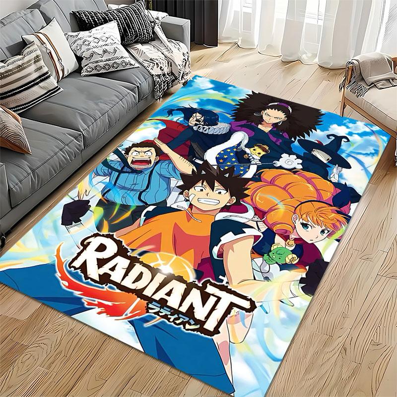 Radiant Anime Characters Carpet suitable as a non-slip mat for the living room or bedroom sofa