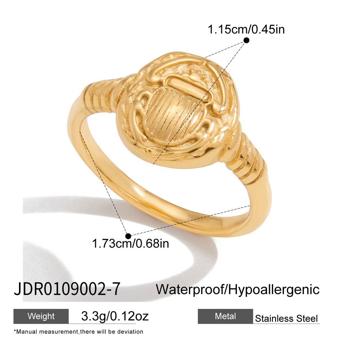 Stainless steel zircon ring Titanium steel does not fade ring niche European and American rings