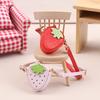 1/12 Doll Strawberry Crossbody Bag Shoulder Bag Doll Fashion Clothes Accessories Dollhouse Decoration Pretend Play Toy
