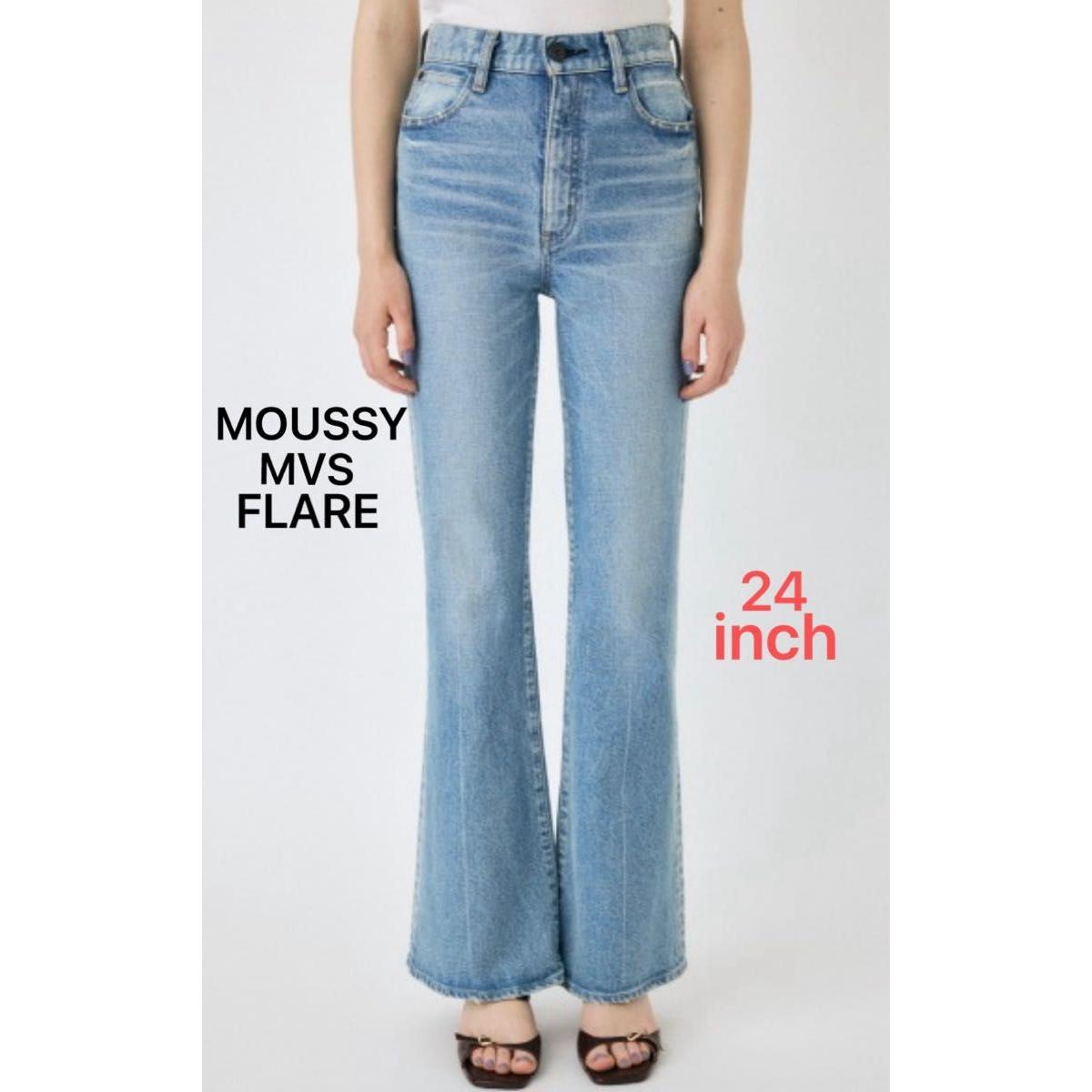 [Good condition] MOUSSY MVS L/BLU FLARE 24 inches
