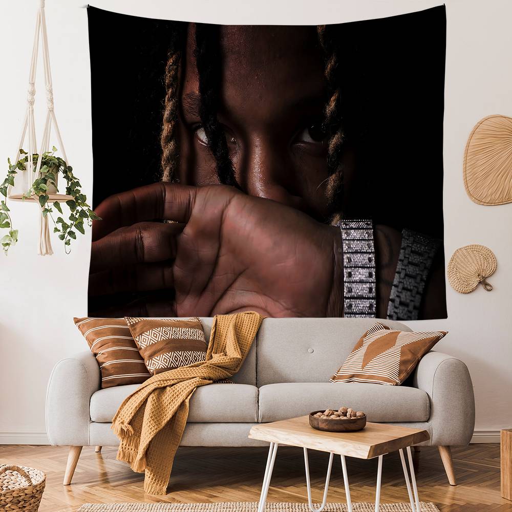 KKing Rapper Von Anime Tapestry Hanging Tarot Hippie Wall Rugs Dorm Home Decor