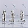 3pcs Resin Skeleton Statue Set - Spooky Home & Wall Decor,Perfect for Halloween with 'Don't Listen,Don't Look, Don't Talk' Motif