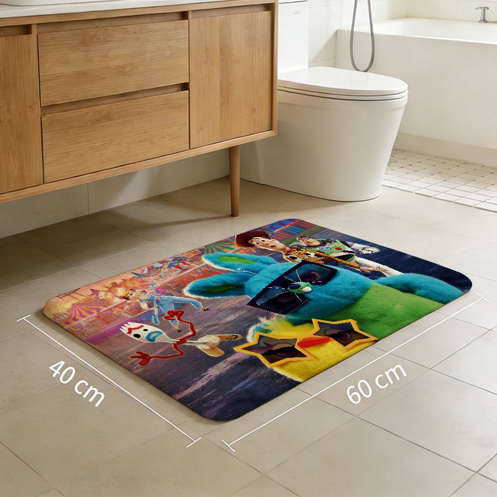 Film T-Toy Cartoon S-Story Floor Mat Rectangle Anti-slip Home Soft Badmat Front Door Indoor Outdoor Mat Welcome Doormat