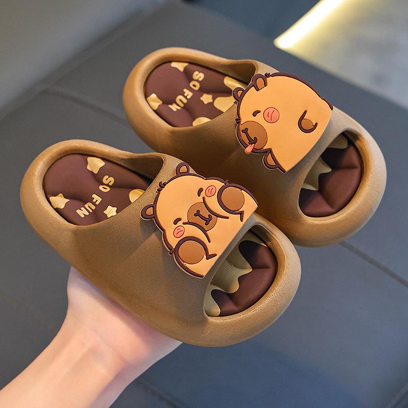 Kapibara Children's Summer Sandals Boys Non-Slip Soft Sole Indoor Bathing Parent-Child Kids Beach Slippers