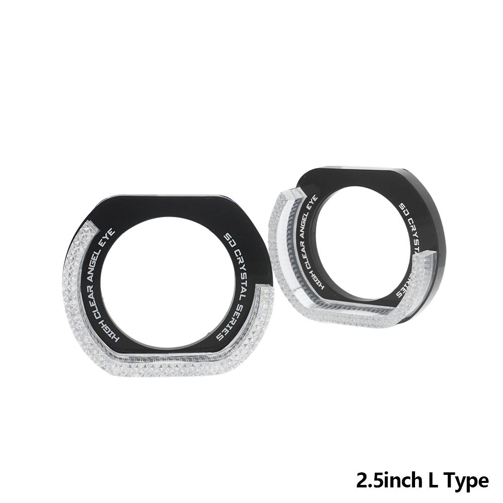 2pcs 5D Led Crystal Angel Eyes Led Angel Eyes Halo Rings 2.5" 3" Car RGB Projector Lens Masks Car Accessories App Control DRL