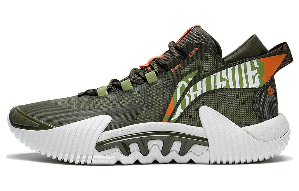 Li Ning Badfive 2 Low Cushioning Slip Resistant Abrasion Resistant Low top Basketball Shoes Men's Green ABFS003-12