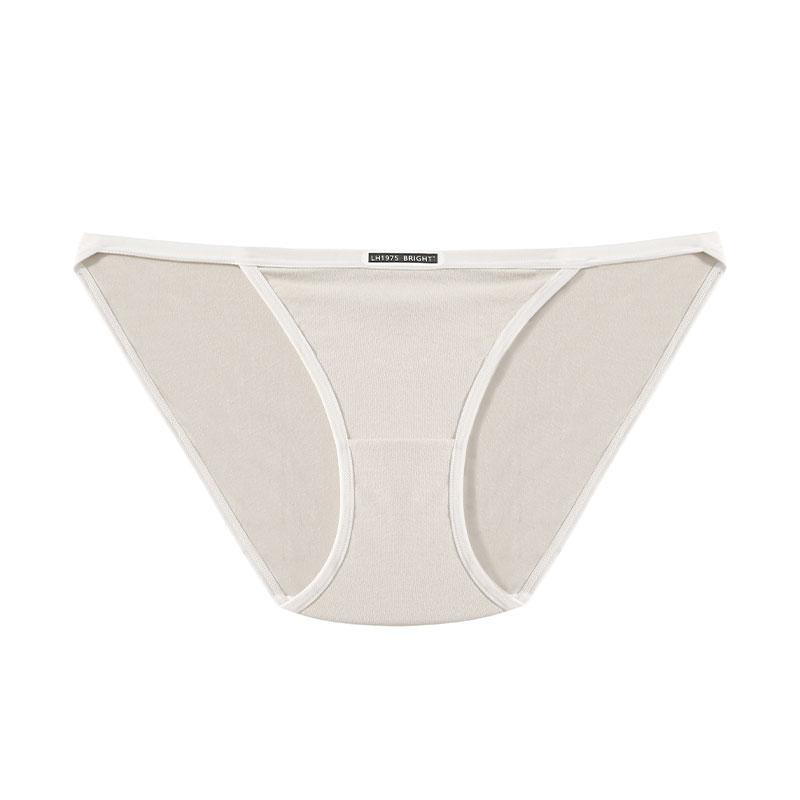 

TERMEZY exy Women s Cotton Briefs Minimalist Low Rise High-cut Design Solid Color Underpant Contrast Trim Soft and Breathable Underwear L