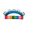Children's Colorful Wooden Hand Rattle - Educational Toy Instrument with Leather Strap & Five Bells