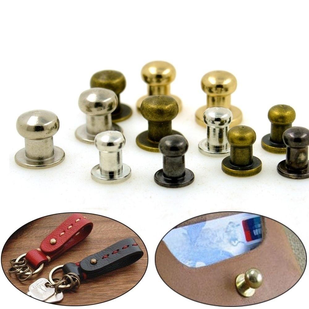 10pcs DIY Brass Nail Hat Bag Leather Craft Clothes/Bag/Shoes Monk Head Screws Garment Rivets