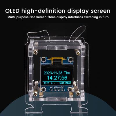 DIY Digital Clock Kit, ESP8266 Mini WiFi Weather Clock, Electronics Soldering Practice, Multi-Function Weather Station