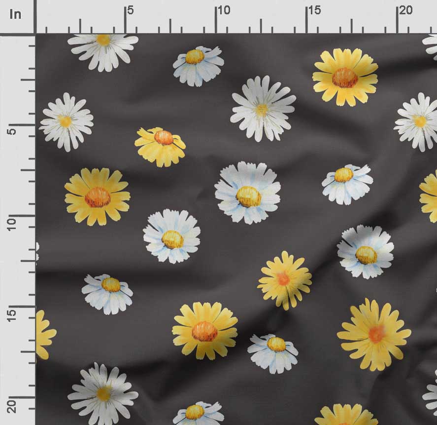 Soimoi Floral Print,  Cotton Cambric, Quilting Fabric Sold by The Yard 42 Inch Wide, Medium Weight Cotton Fabric, Sewing  Supplies,Blue &