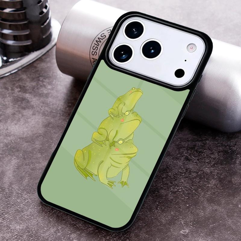 Cartoon Frog Phone Case For iPhone 17 16 15 14 13 12 11 Pro Max Plus 17Air Soft Silicone Cover