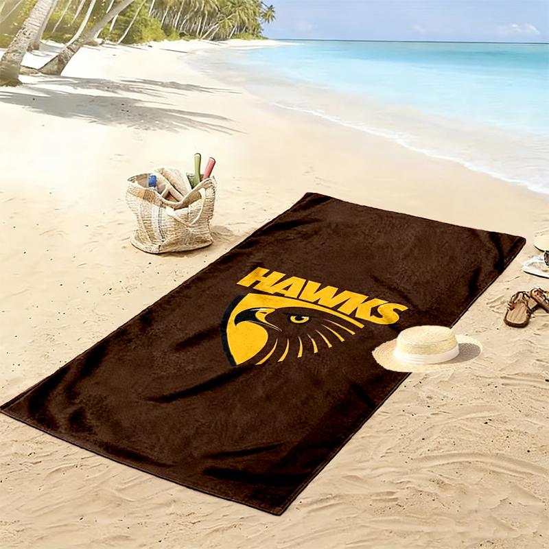 Hawthorn Football Club Druck Strandtuch Groß Weich Schnelltrocknend Handtuch Für Strand Camping Schwimmen