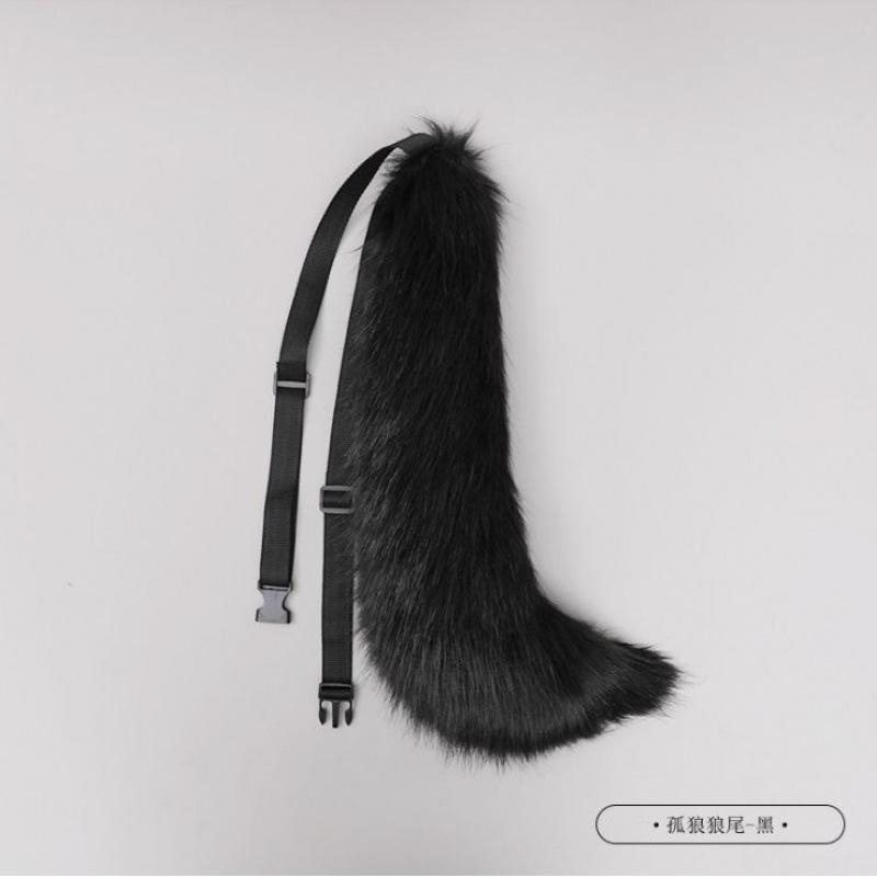 Cat Ear Headband Wolf Tail Set - Plush Animal Ear Hair accessory Kit with Fox Ears, Cosplay Furry Costume Props