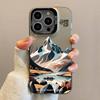 Shockproof Sunset Phone Case Iphone16pro For iPhone 16 15 Pro Max 16E 14 13 12 11 16Plus Personalized Mountain Peak Aircraft