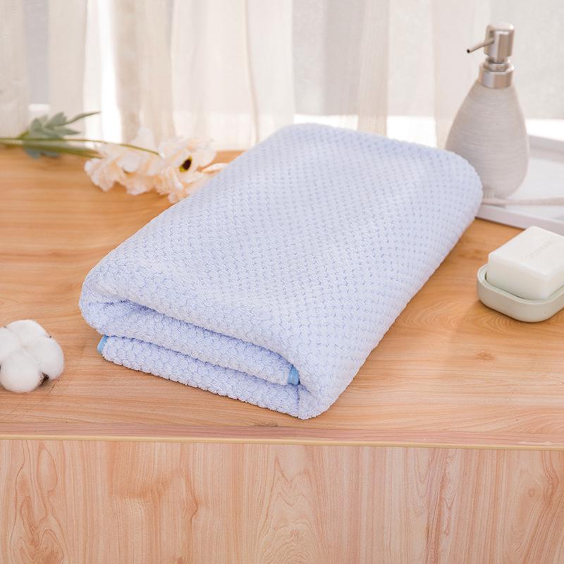 

Pineapple Lattice Coral Fleece Bath Towel, Soft & Absorbent, Large Size, No Shed, Unisex 30x30 Washcloth with Lace