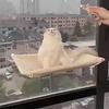 Ultra-Soft Cat Window Perch Hammock with Strong Suction Cups - Wide Viewing Space for Cats, Space-Saving Design for Pet Lovers