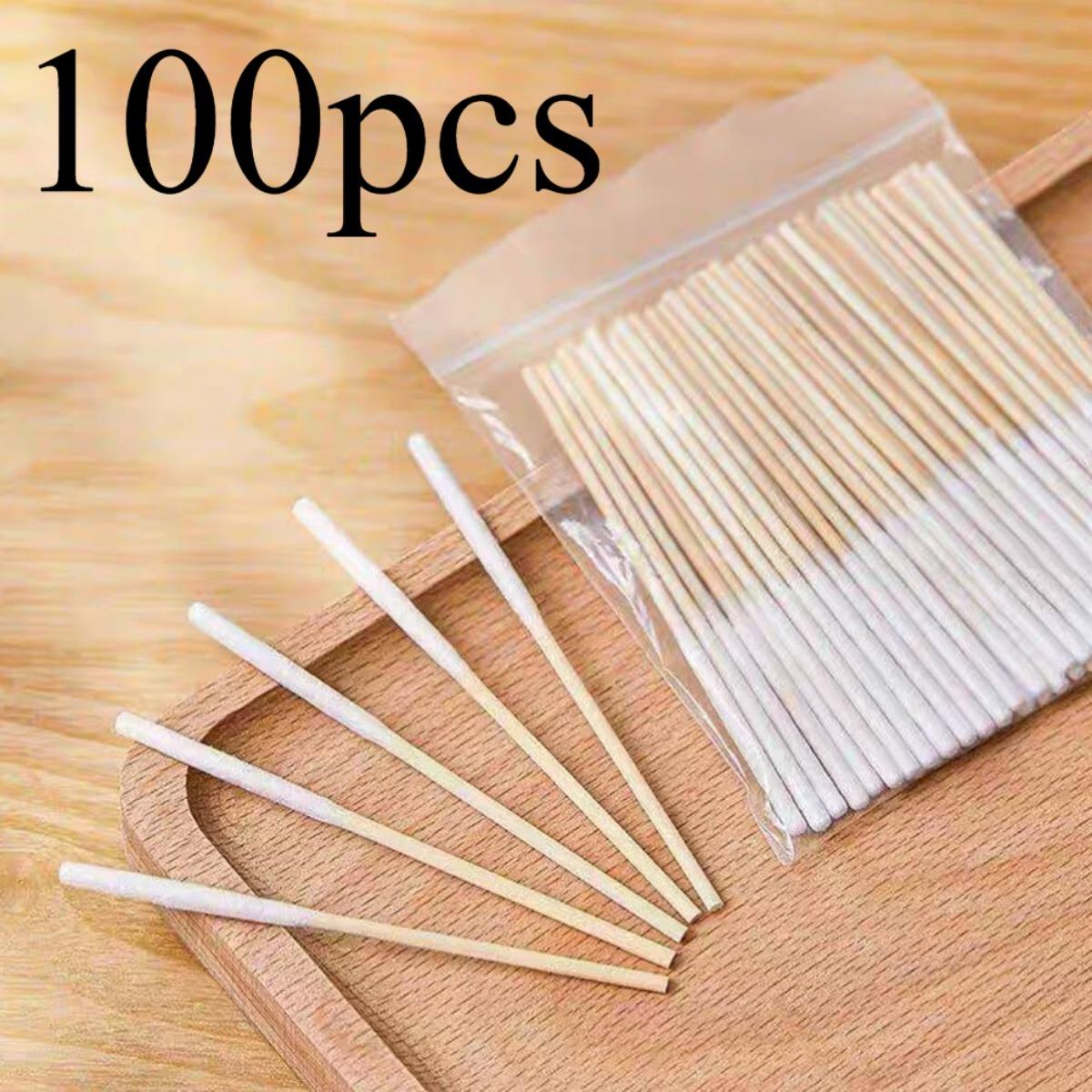 

10 см / 3,94 дюйма Длинные ватные палочкиВатные палочки для путешествий с круглыми наконечникамиОдноразовые ватные палочки для макияжаВатные палочки для ушейМакияжУход за домашними животнымиПоделки 100pcs белый