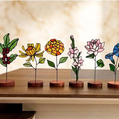 Mother's Day Bestseller: Colored Glass Birth Flower Ornament
