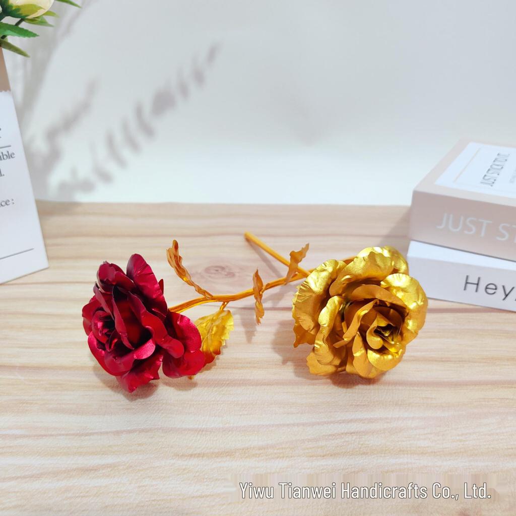 Set de Regalo Rosa de Lámina Dorada para el Día de la Madre, San Valentín, Qixi - Ideal para Mamá o Novia