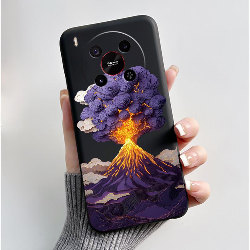 Cute Cartoon Case For ZTE Blade V70 MAX / ZTE Nubia V70 Max Printing Shell Protective Cover Soft Silicone Black Casing