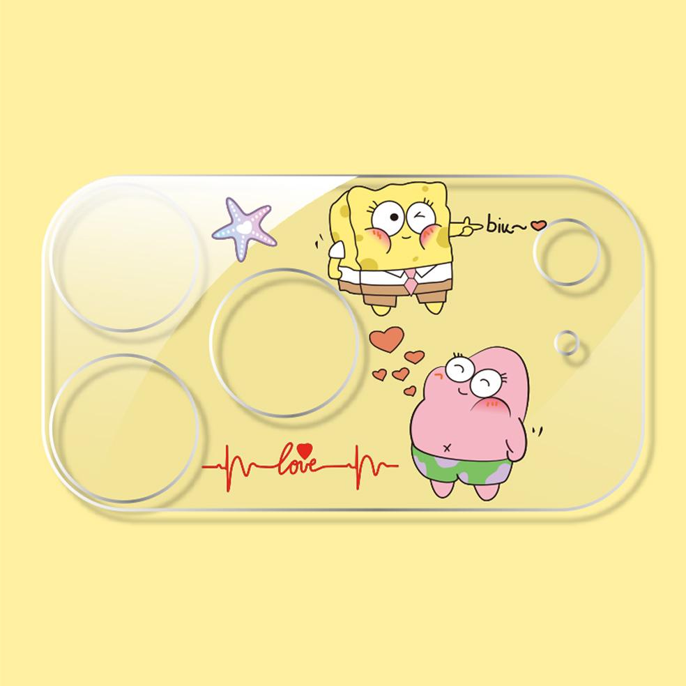 Cute Cartoon Camera Protector Lens Film For IPhone 15 16 17 Pro Max HD Protective Glass For 14Plus 13 Full Cover