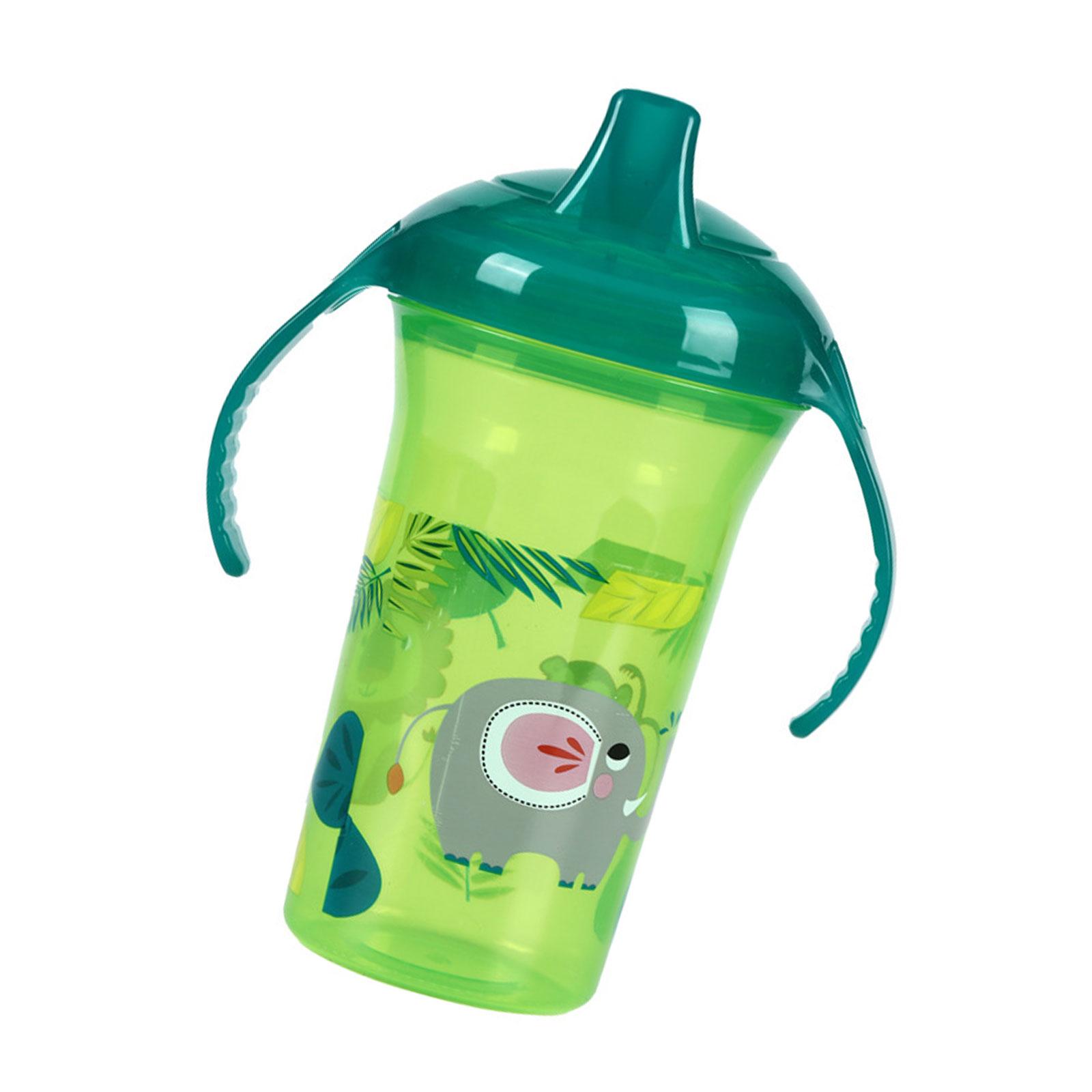 

Удобная кружка-непроливайка для малышей с защитой от проливания, 300 мл, с двойной ручкой, для детей от 6 месяцев и старше зелёный