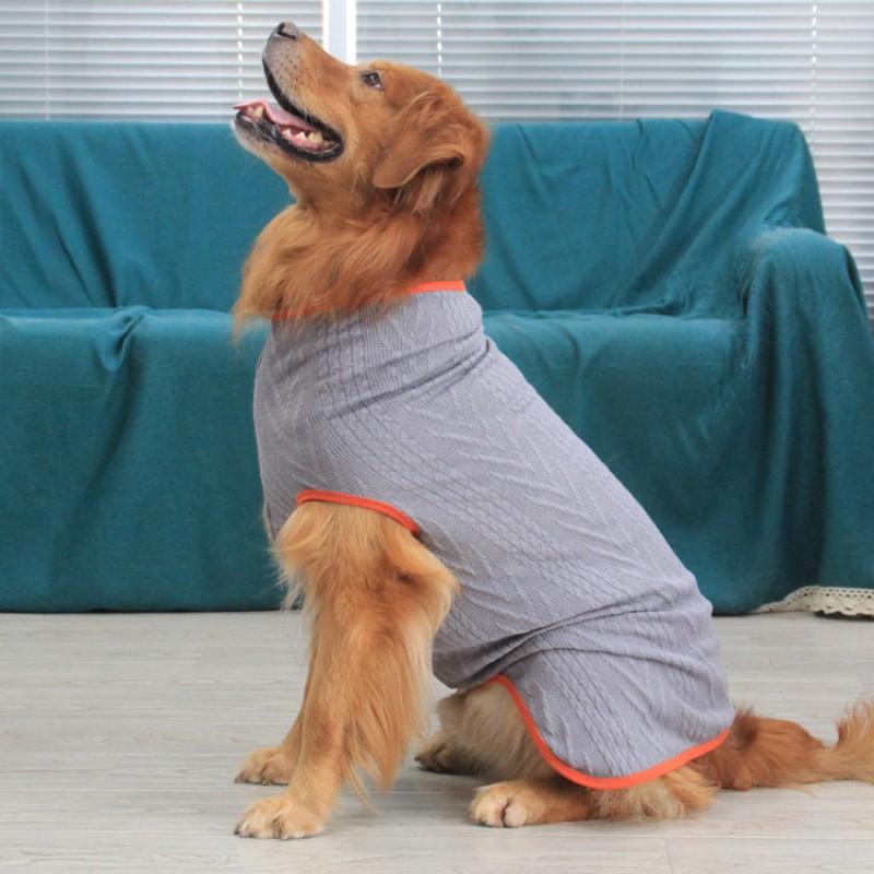 Pet Sweater Dogs High Neck Knit Pullover Warm Winter Coat Border Collie Golden Retriever Large Breeds