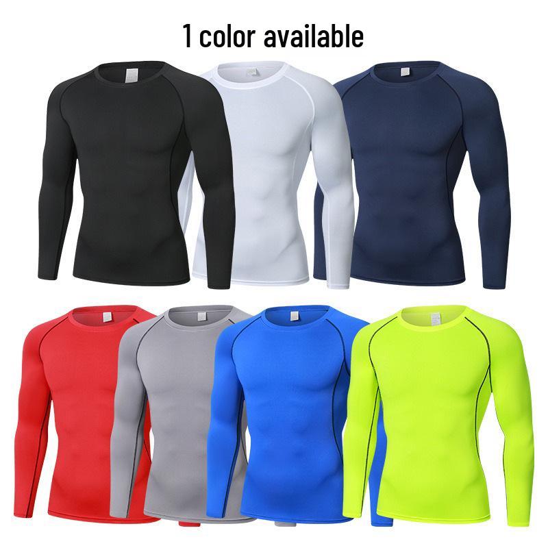 Maglia Compressiva a Maniche Lunghe ad Asciugatura Rapida da Uomo per Sport & Allenamento