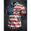 3D Printed American Flag 250th Anniversary Summer Men's Shirt for Outdoor Street Use Quick-Drying Aloha Shirt