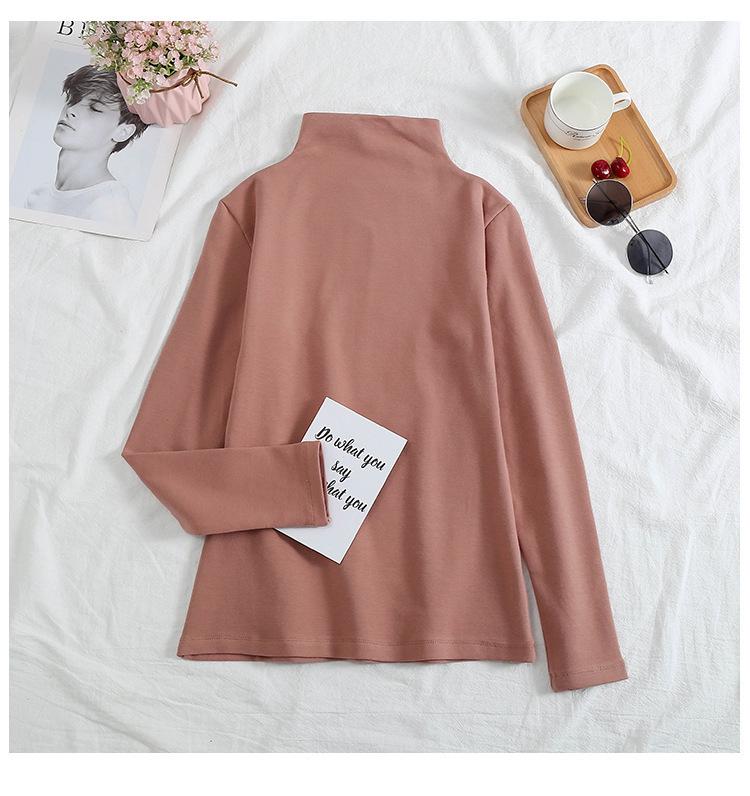 2025 Korean Style Women s Autumn Winter Long Sleeve Plus Velvet T-Shirt XL