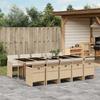 Vidaxl 11-Cz. Garden Furniture Set With Cushions, Beige, Poly Rattan