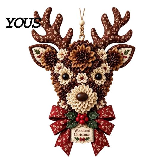 Festival Art Supplies Christmas Door Swag Poke Kit, 3D Fabric Ornament Craft DIY Poking Festive Making Kit for Adults, Holiday Front Wall Decor