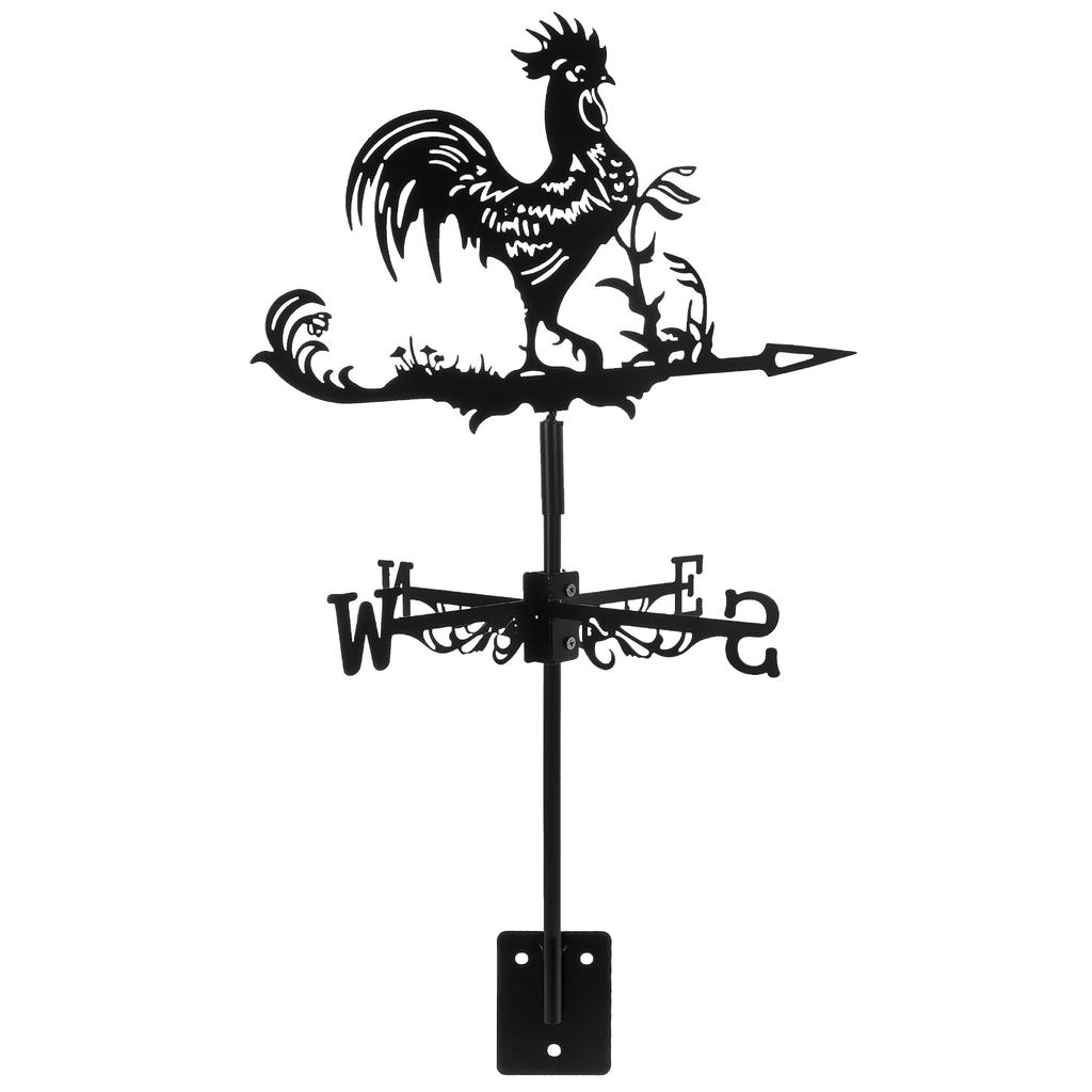  Wrought Iron Rooster Weather Vane Outdoor Ornaments Vanes Modeling Weathervane Patio Garden Decor Child Decorative Farm