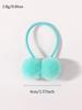 24Pcs/Set Solid Double Plush Ball Elastic Hairbands for Kids Girls Hair Ropes Ties Ponytail Headwear Hair Accessories Gift