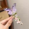 4Pcs Hair Rope Spiral Hair Bands Flower Butterflies Decor Ponytail Holders Bun Braid Elastic Non-slip Hairbands Hair Styling Tools