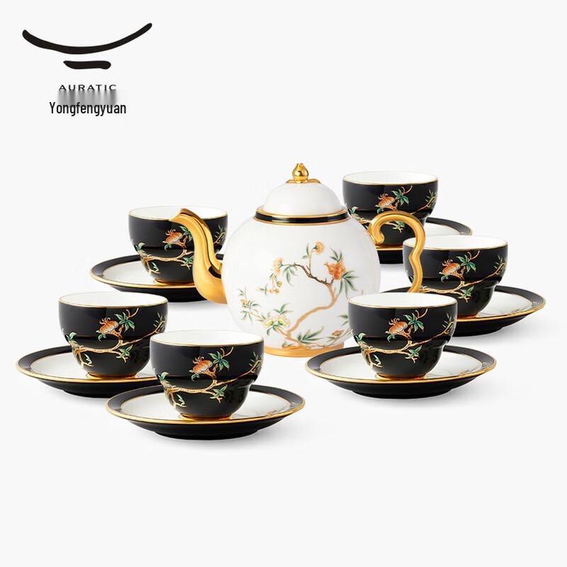 Yongfengyuan Pomegranate Garden Porcelain Tea Set