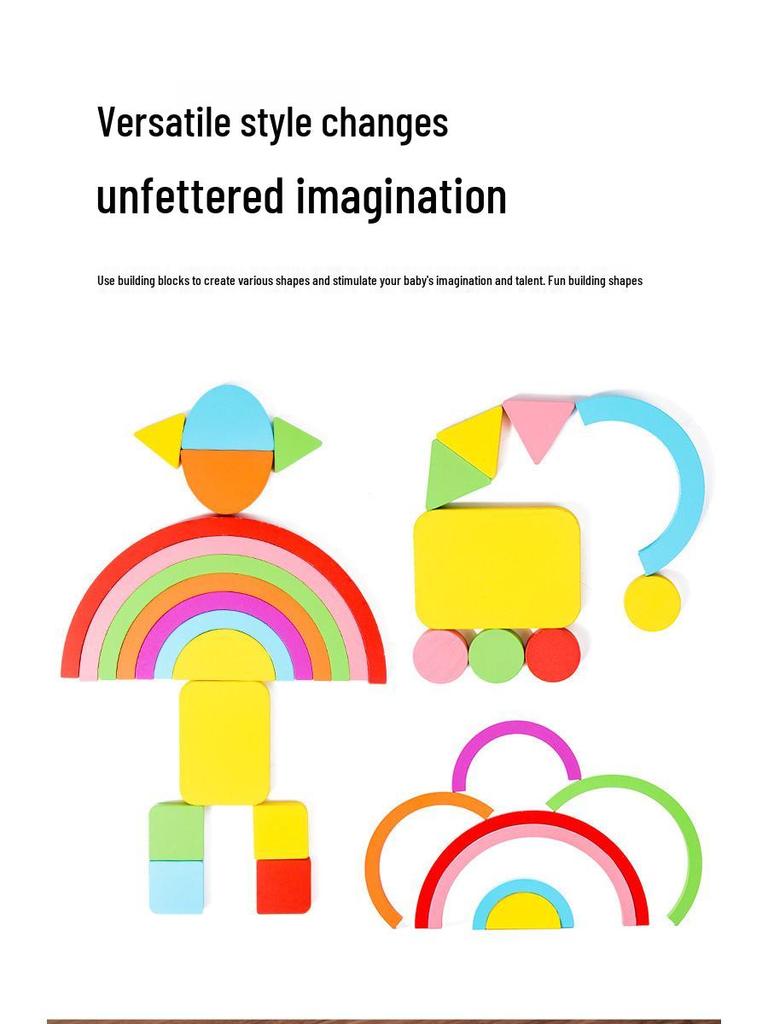 Wooden Rainbow Puzzle Board: Early Learning & Color Sorting Toy for Children