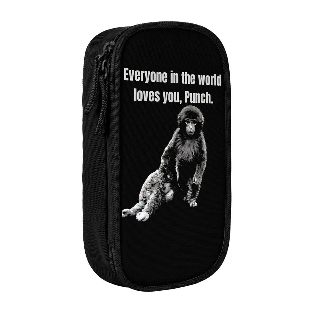 Punch Monkey Baby Pencil Case Lovely Pen Bags Student Large Storage School Supplies Gifts Pencilcases