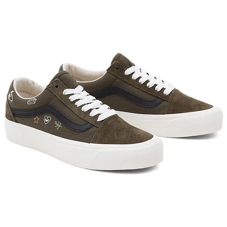 Vans Old Skool VR3 Versatile Casual Comfortable Low-Top Skate Shoes Unisex Sneakers Brown Green VN0005UBDOL