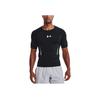 Under Armour Solid Logo Print Compression T-Shirt Men Tops Black 1370657-001