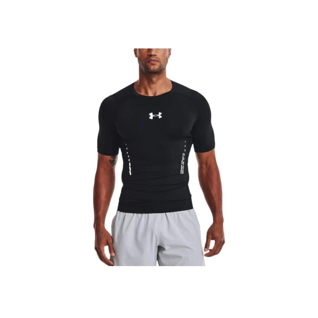 Under Armour Solid Logotrykk Kompresjons-T-skjorte Herre Topper Svart 1370657-001