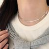 Korean version bow snake bone chain necklace ins temperament collarbone chain cold wind bracelet