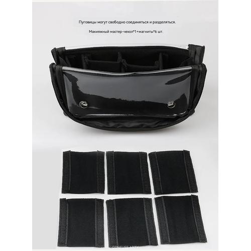 Professional Makeup Brush Bag Large Capacity Clear Portable Stand Up Easy Clean