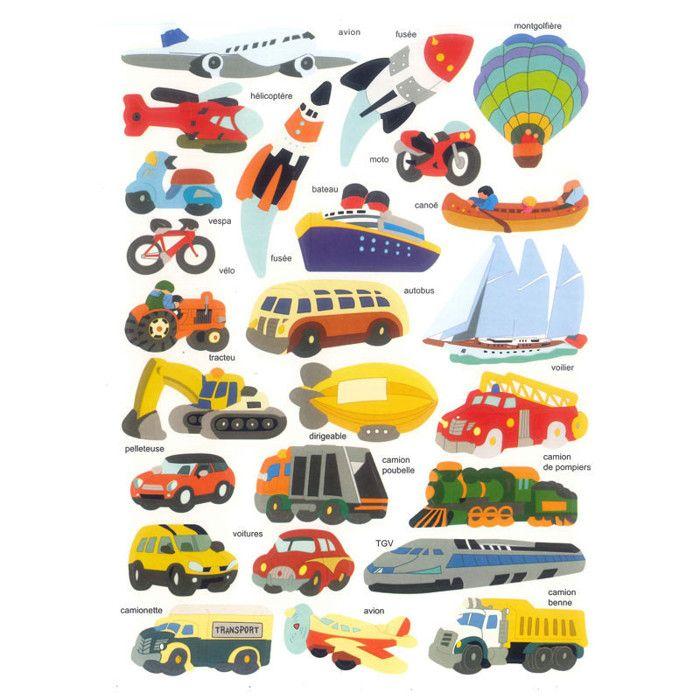 Gommettes moyens de transport - CTOP - 50 pièces - Enfant - Mixte - Décoration créative
