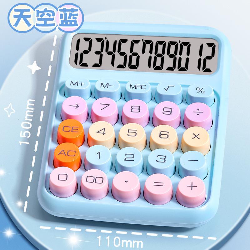 Candy Color Portable Cartoon Calculator for Kids and Office Use