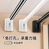 Stainless steel telescopic rod clothes drying rod non-punching support rod curtain rod strong load-bearing shower curtain rod wardrobe hanging rod