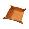 1PC PU Leather Storage Box Desktop Tray Jewelry Cosmetic Phone Key Wallet Coin Basket Folding Storage Case Table Organizer